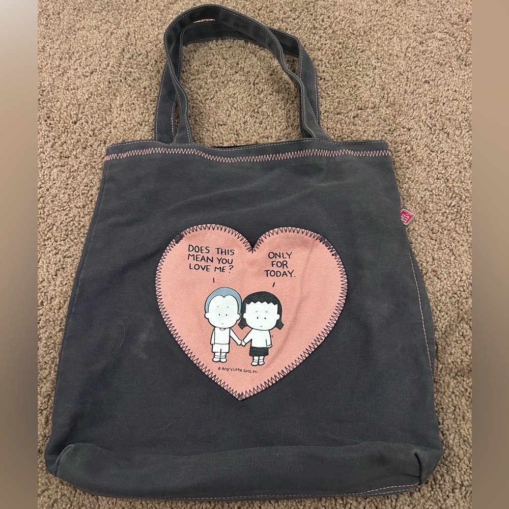 Vintage Angry Little Girls Tote Bag